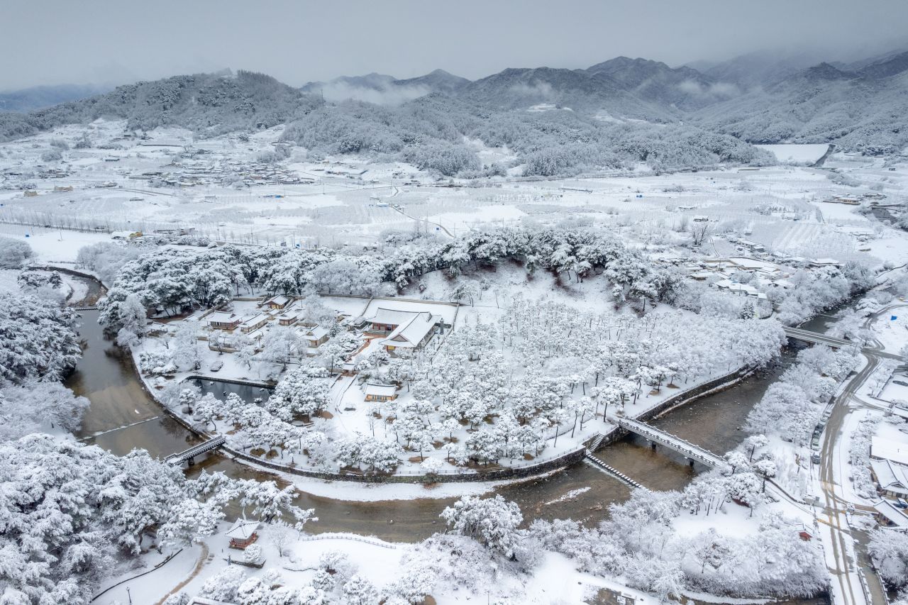 소수서원의 설경