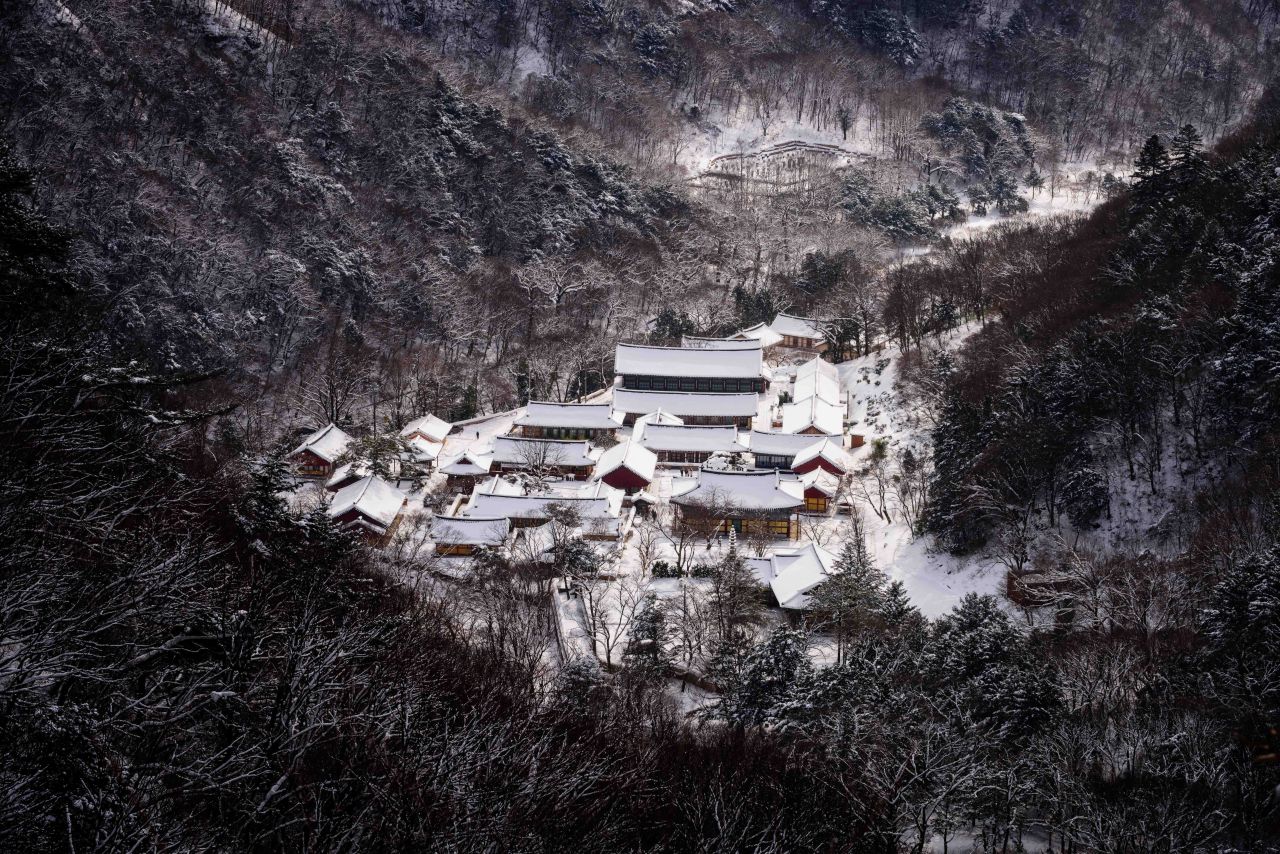백양사의 설경