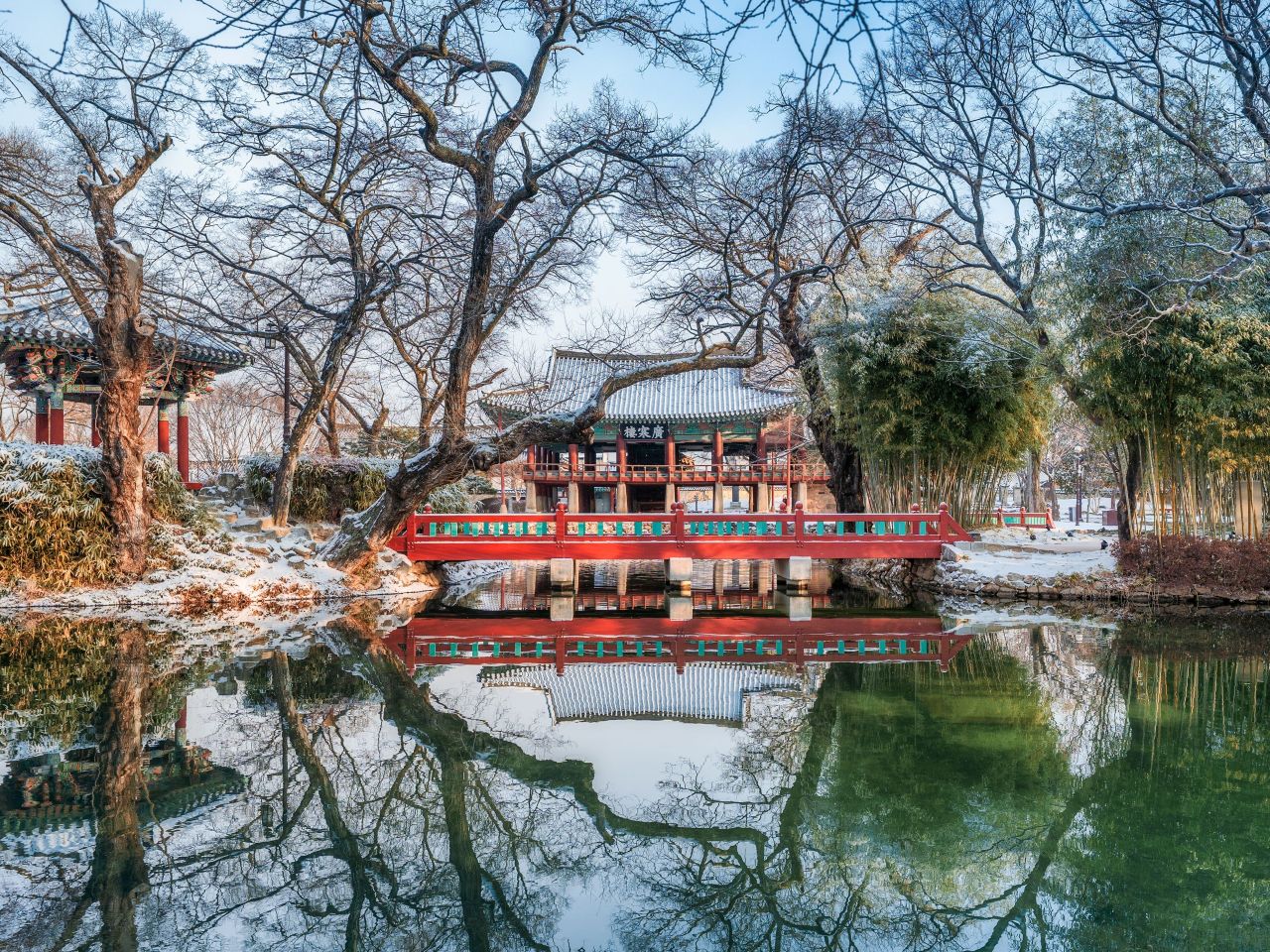 광한루의 겨울아침